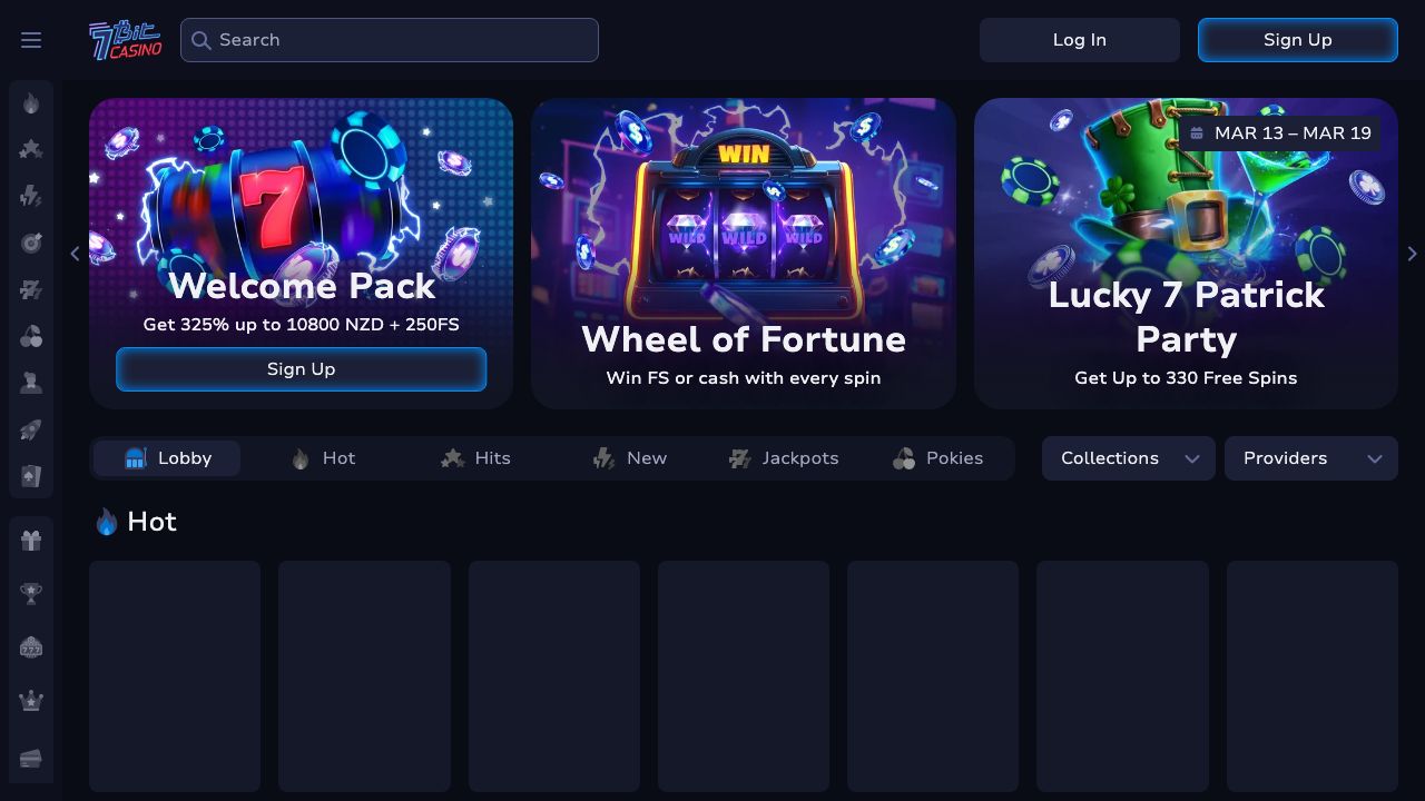 7Bit Casino homepage